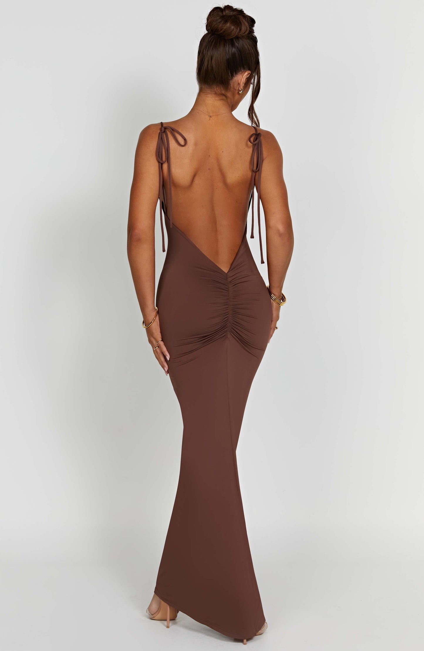 Robe longue Sanya - Chocolat