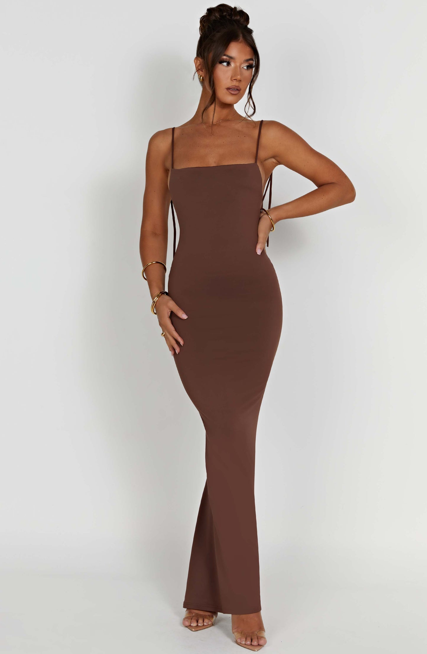 Robe longue Sanya - Chocolat