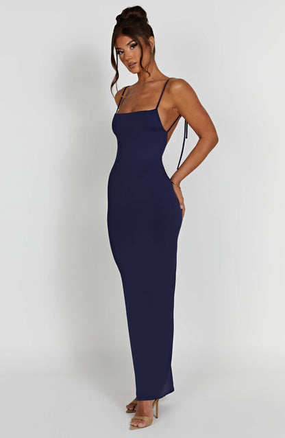 Robe longue Sanya - Bleu marine