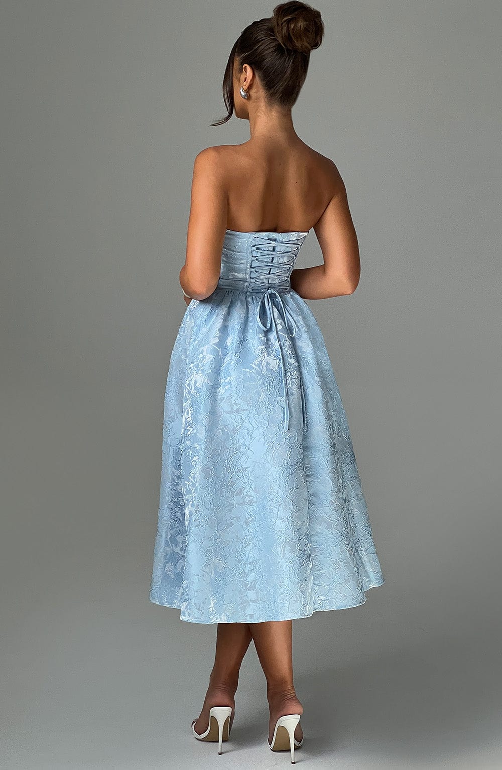 Robe mi-longue Saoirse - Bleu