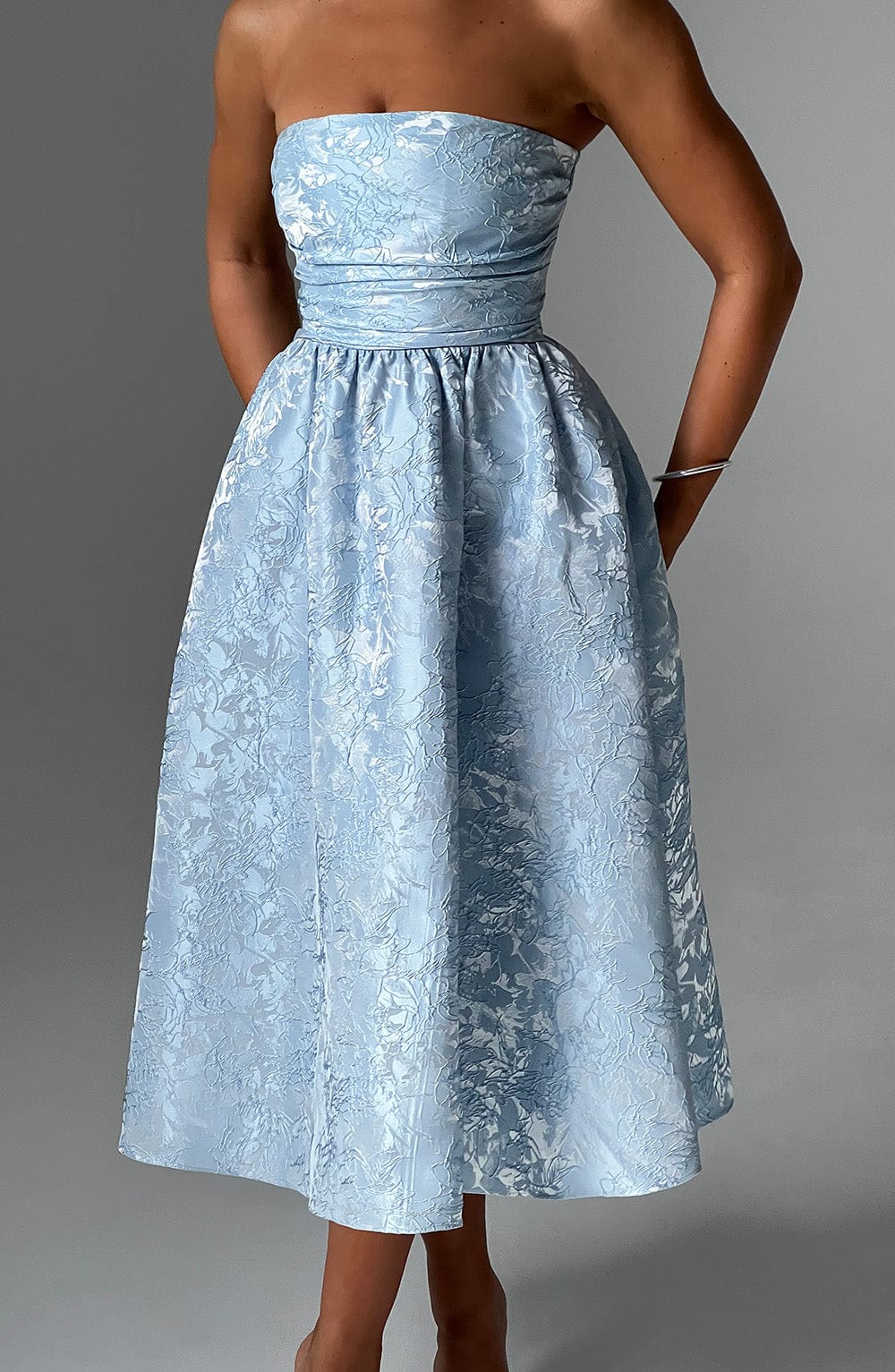 Robe mi-longue Saoirse - Bleu