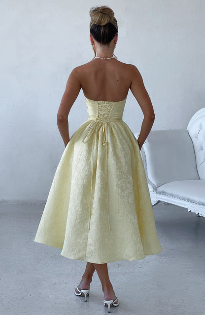 Robe mi-longue Saoirse - Citron