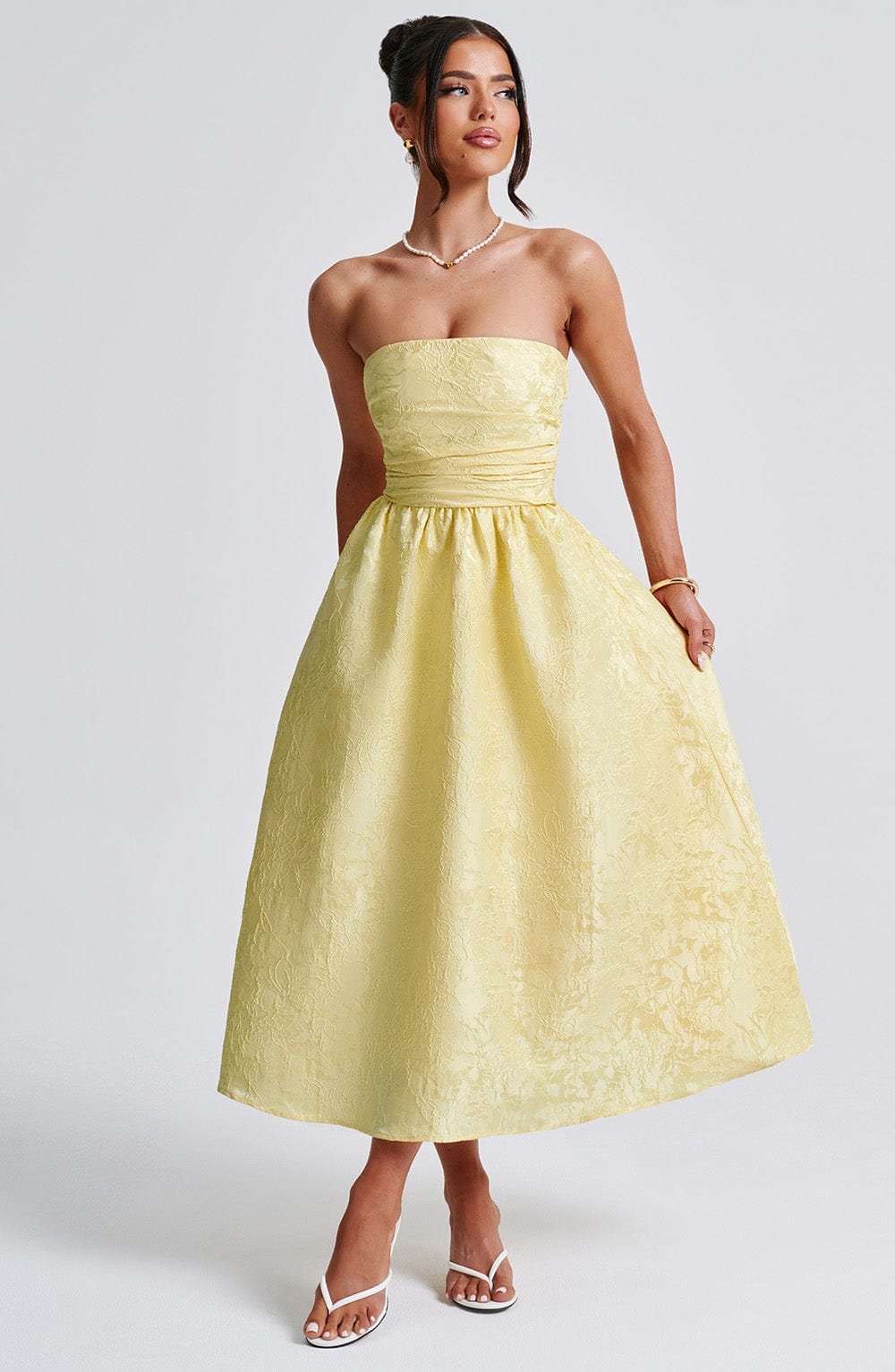 Robe mi-longue Saoirse - Citron