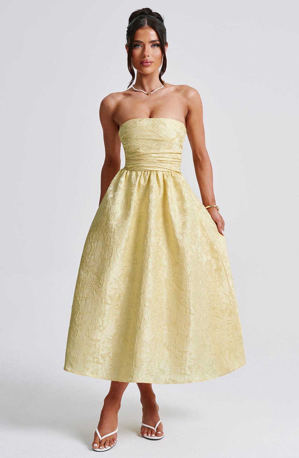 Robe mi-longue Saoirse - Citron