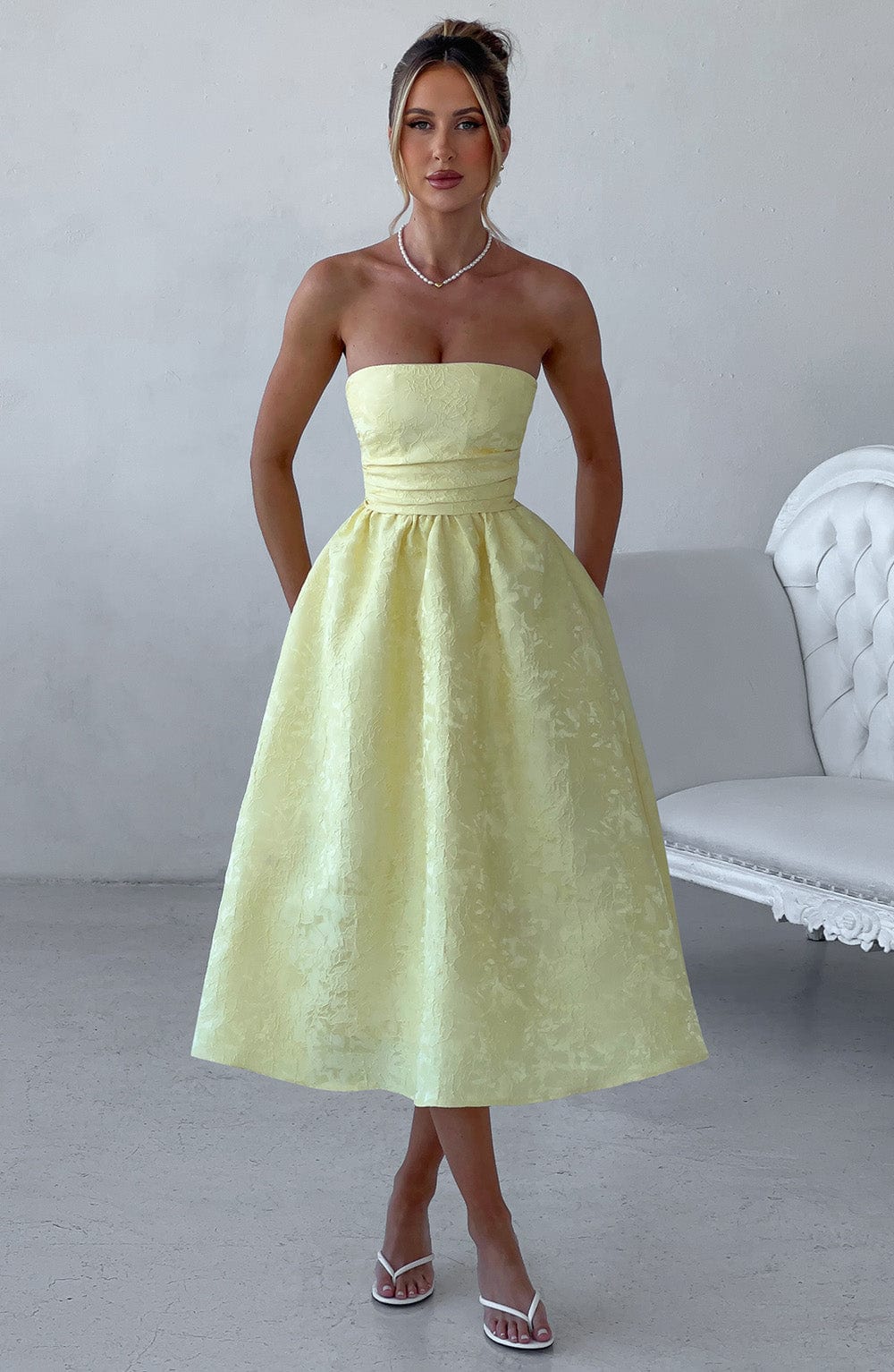 Robe mi-longue Saoirse - Citron