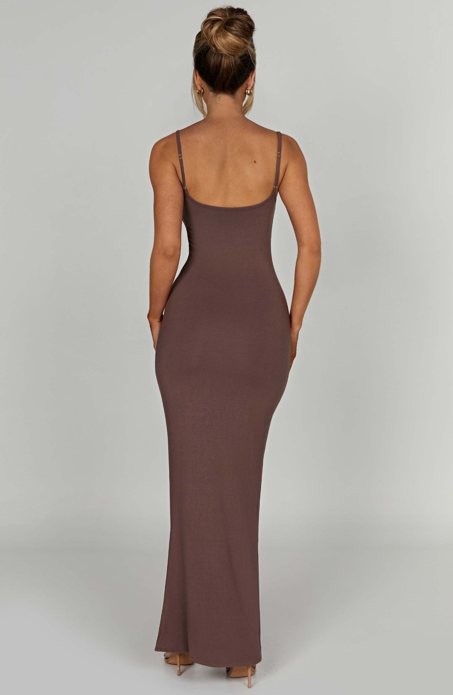 Robe longue Saskia - Chocolat