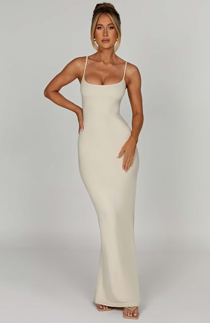 Robe longue Saskia - Crème