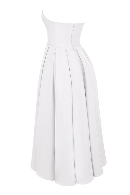 Capucine Robe Mi-Longue Blanc