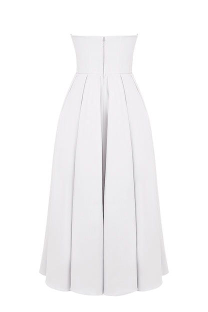 Capucine Robe Mi-Longue Blanc