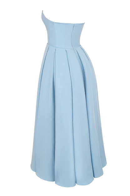 Capucine Robe Mi-Longue Bleu