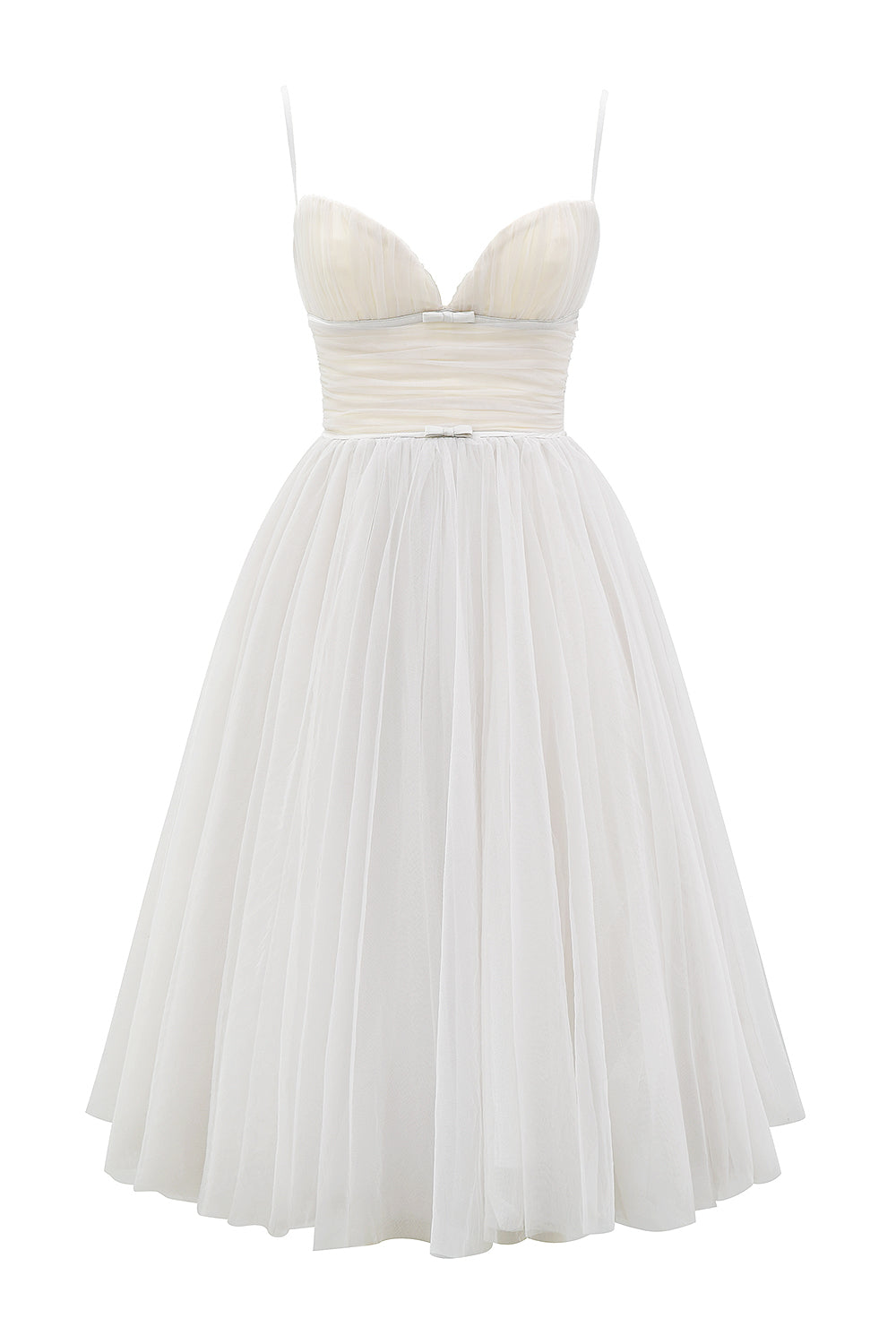 Roseline Robe Mi-Longue Ivoire