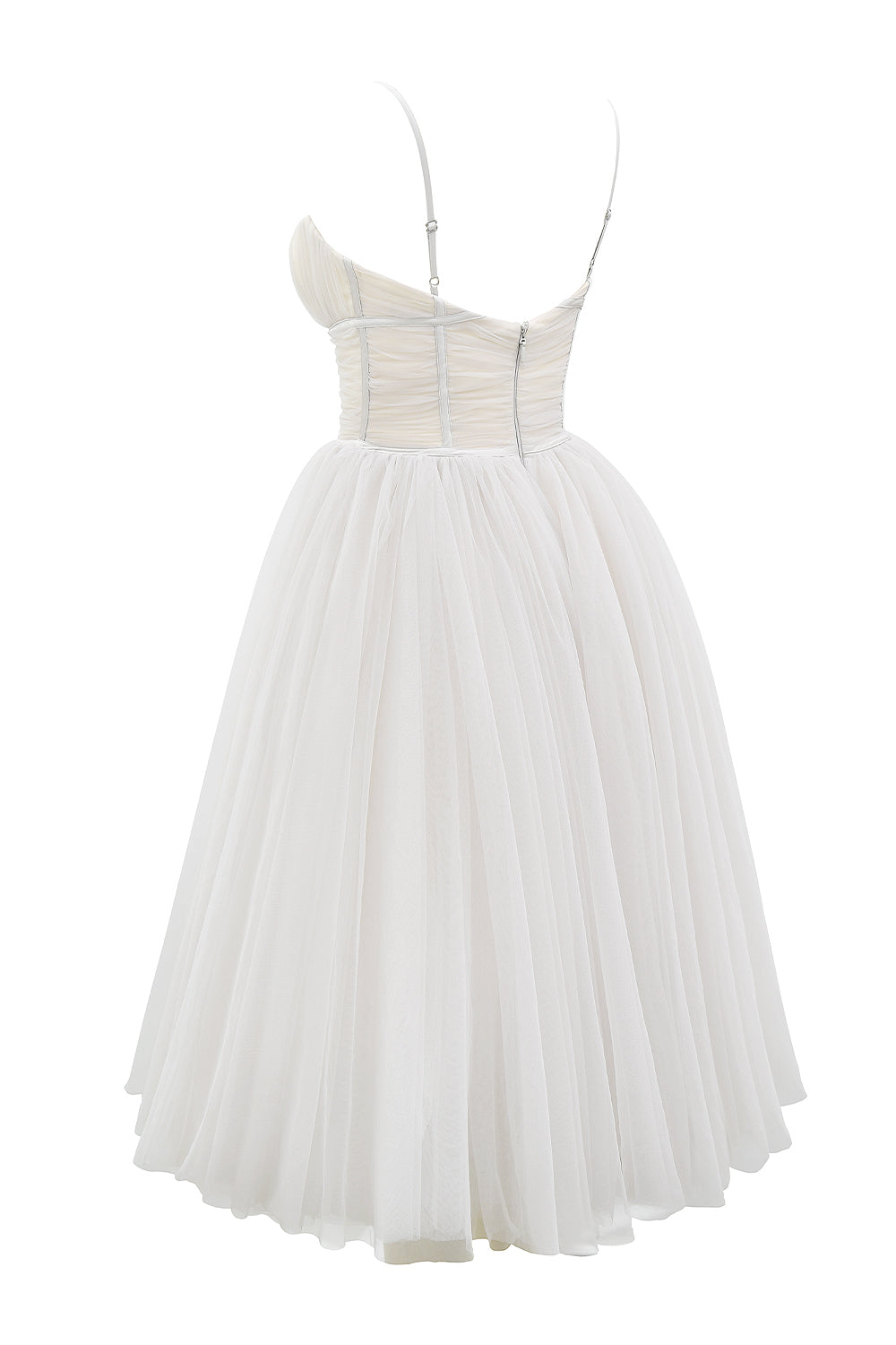 Roseline Robe Mi-Longue Ivoire