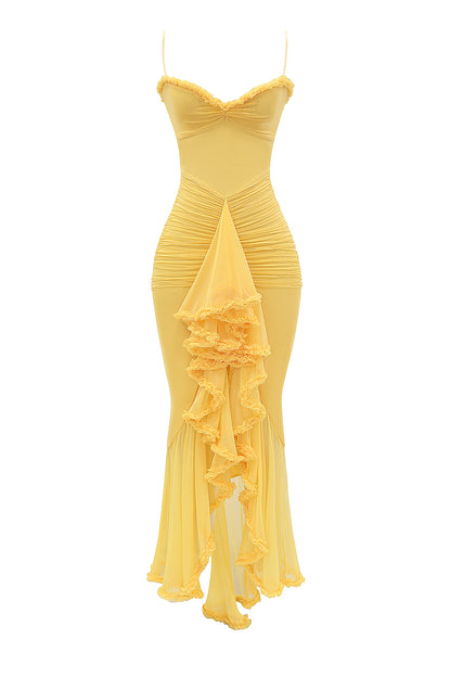Éléonore Robe Longue Abricot