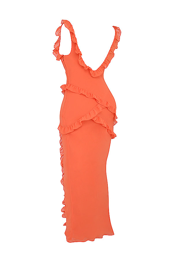 Maëva Robe Longue Orange