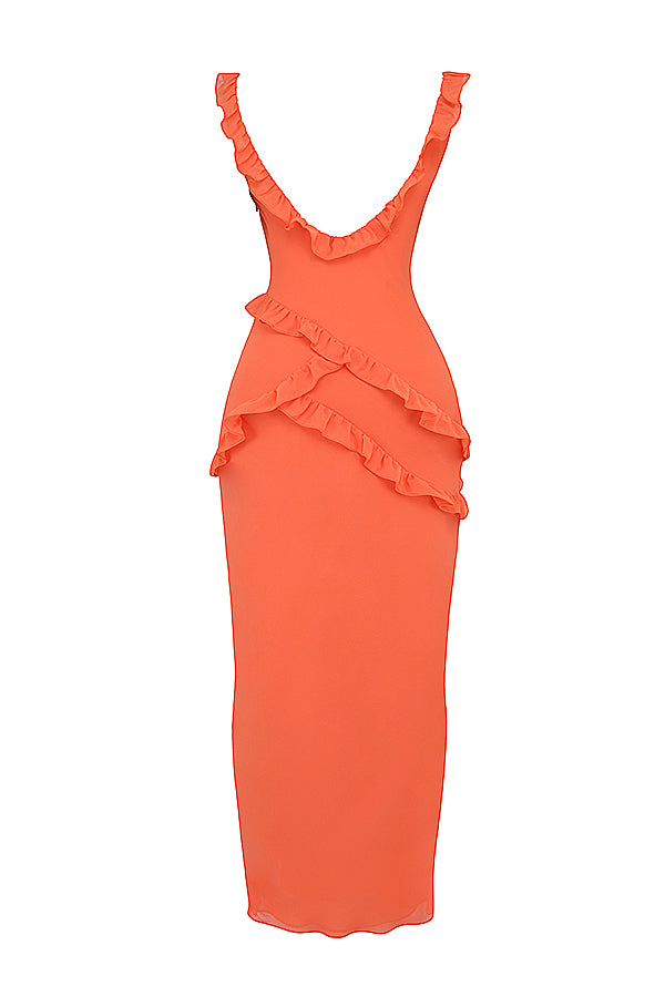 Maëva Robe Longue Orange