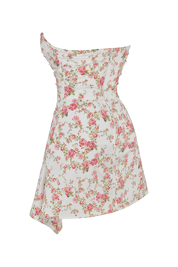 Sixtine Robe Courte Rose Imprimé