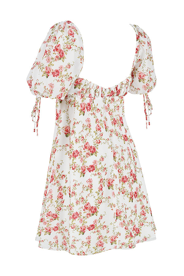 Héloïse Robe Courte Rose Imprimé