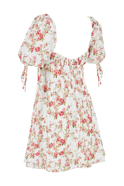 Héloïse Robe Courte Rose Imprimé