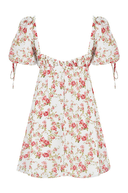 Héloïse Robe Courte Rose Imprimé