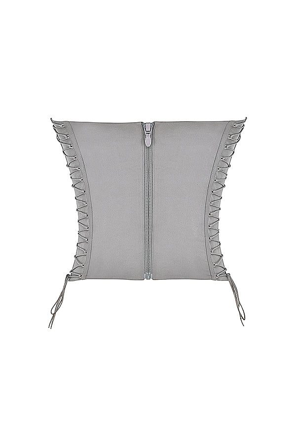 Salomé Corset Lacé Gris