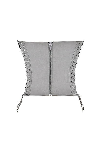 Salomé Corset Lacé Gris