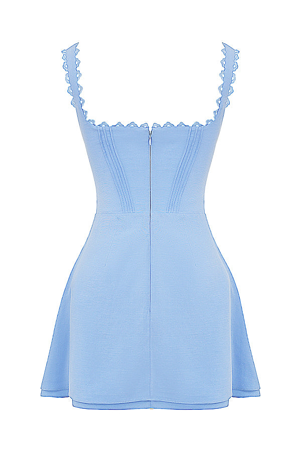 Philippine Robe Courte Bleu Ciel