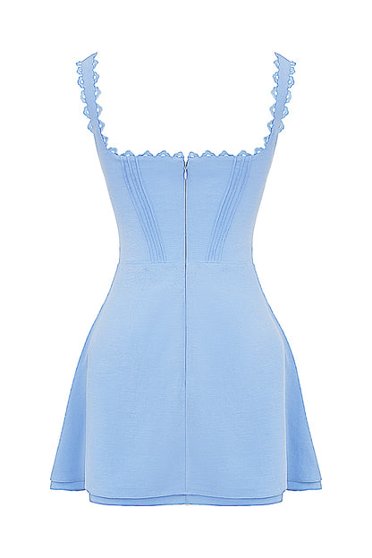 Philippine Robe Courte Bleu Ciel