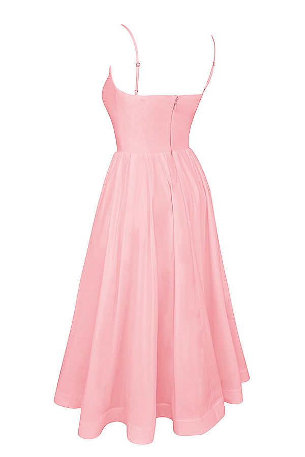 Faustine Robe Mi-Longue Rose
