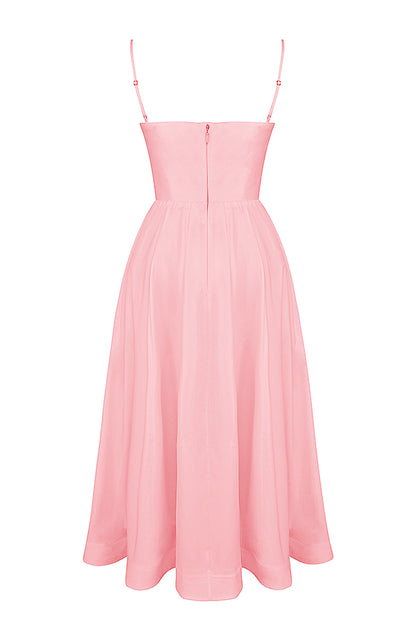 Faustine Robe Mi-Longue Rose