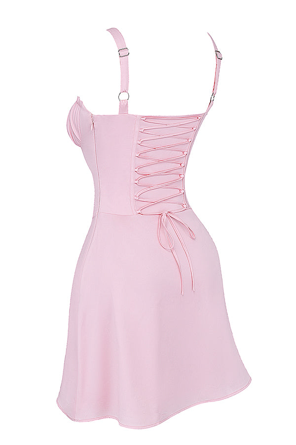 Lila Robe Courte Rose