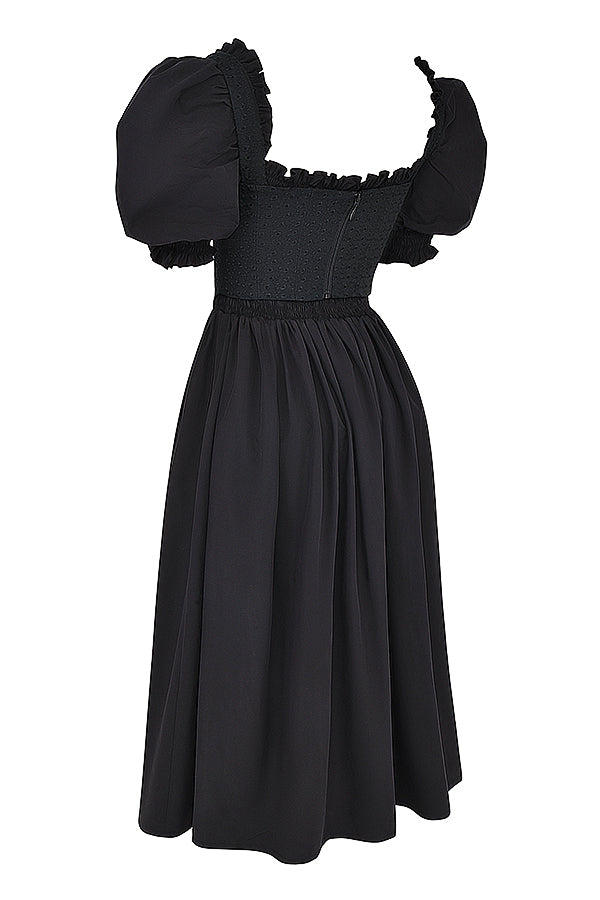 Zélie Robe Mi-Longue Noir