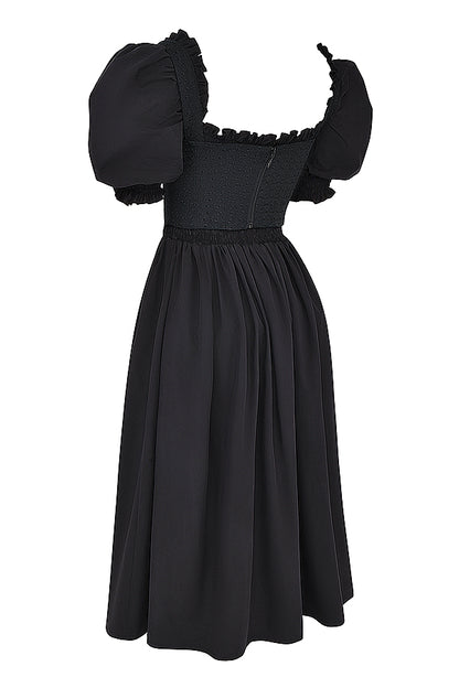 Zélie Robe Mi-Longue Noir