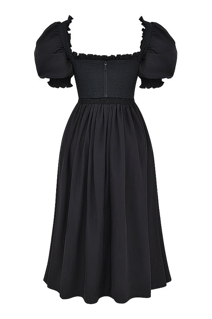Zélie Robe Mi-Longue Noir
