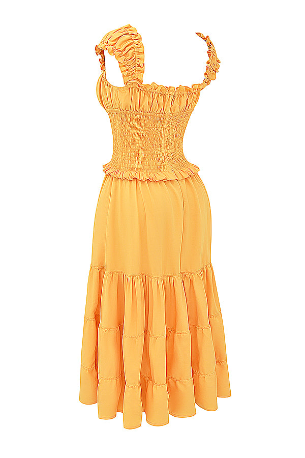 Garance Robe Mi-Longue Orange