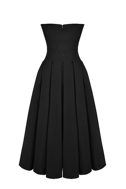 Apolline Robe Mi-Longue Noir