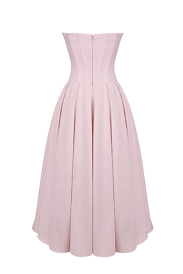 Apolline Robe Mi-Longue Rose
