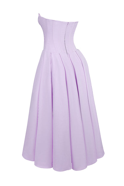 Apolline Robe Mi-Longue Violet