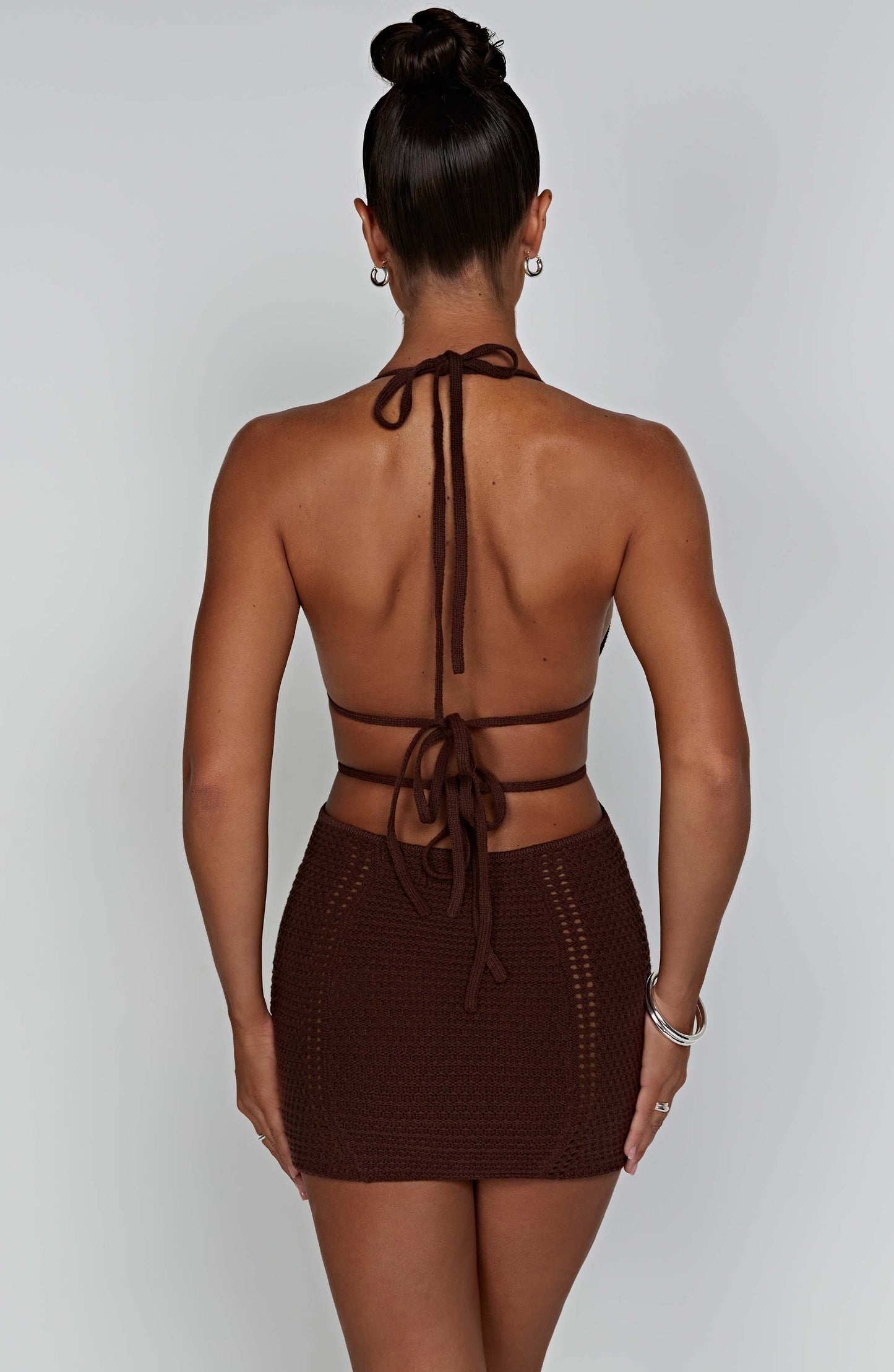 Robe courte Selena - Chocolat