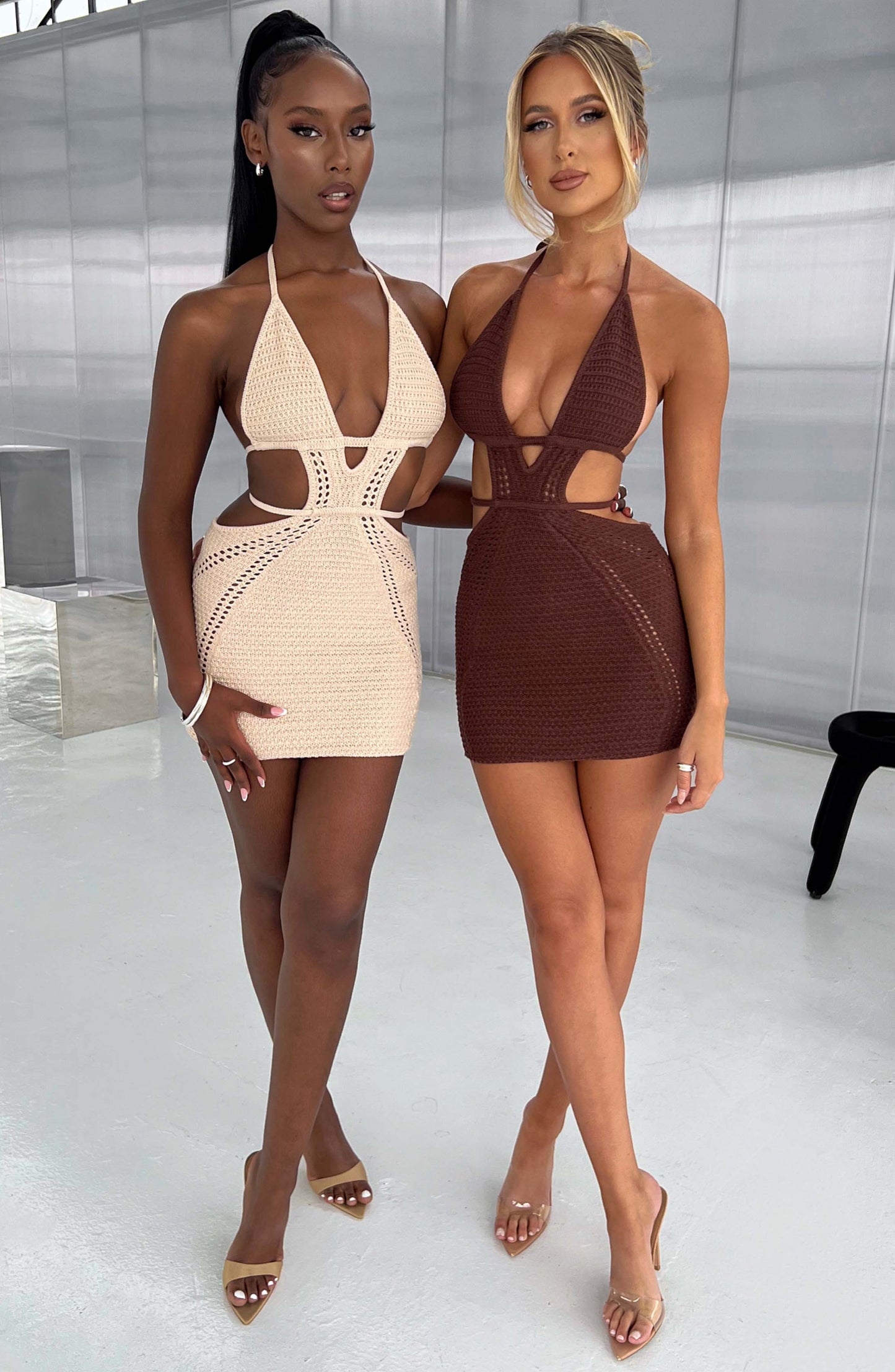 Robe courte Selena - Chocolat