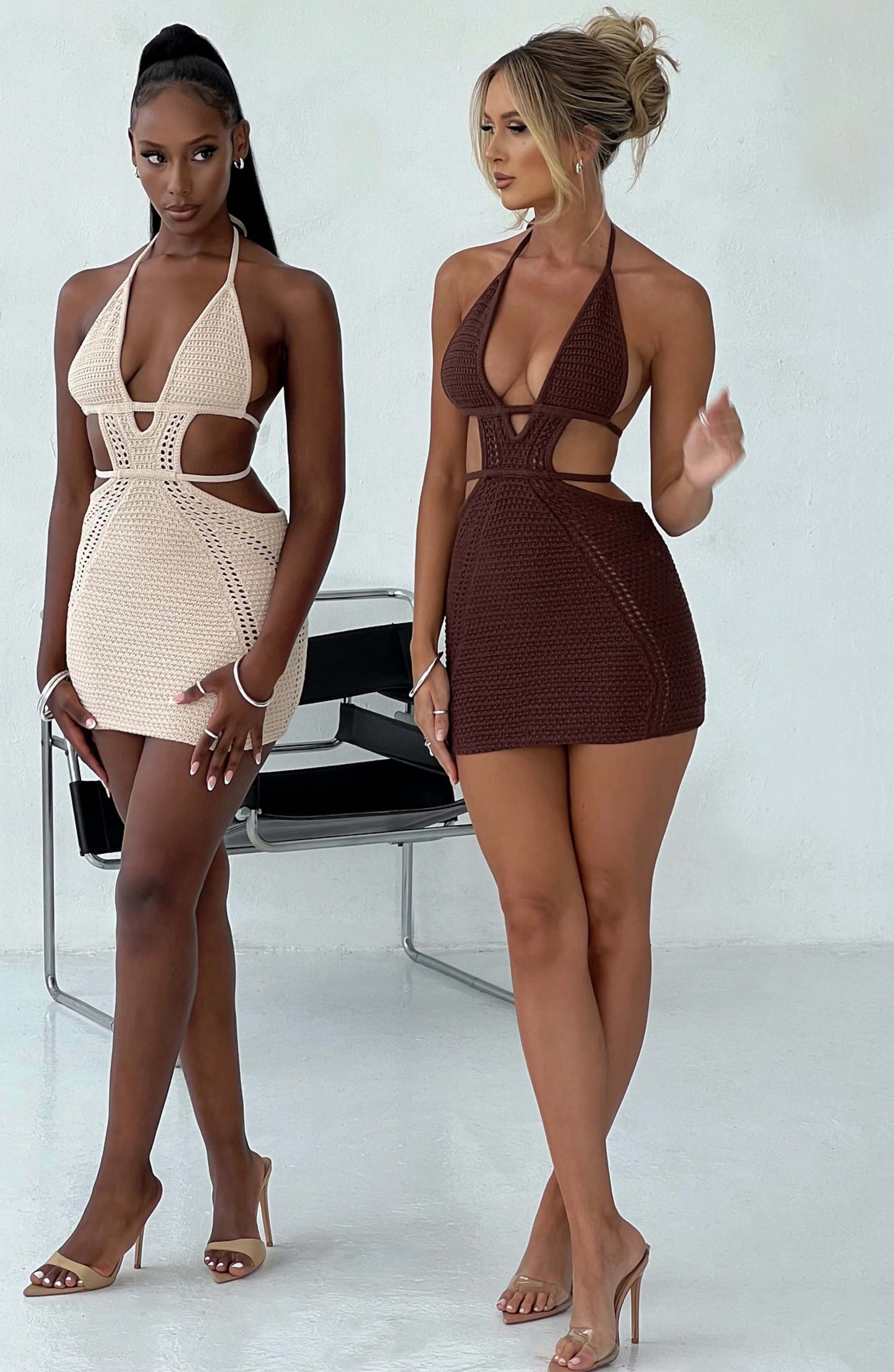 Robe courte Selena - Chocolat