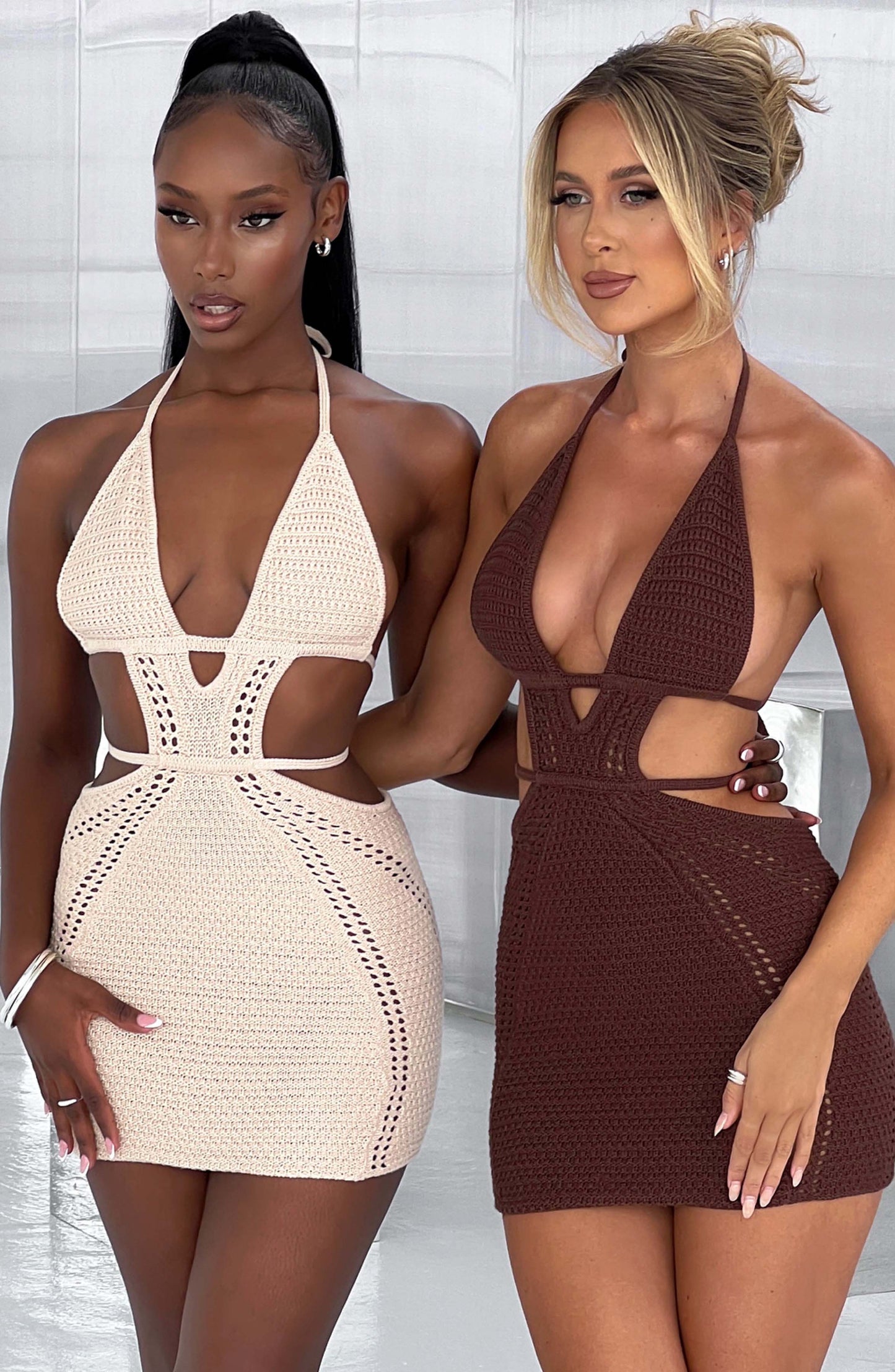 Robe courte Selena - Chocolat