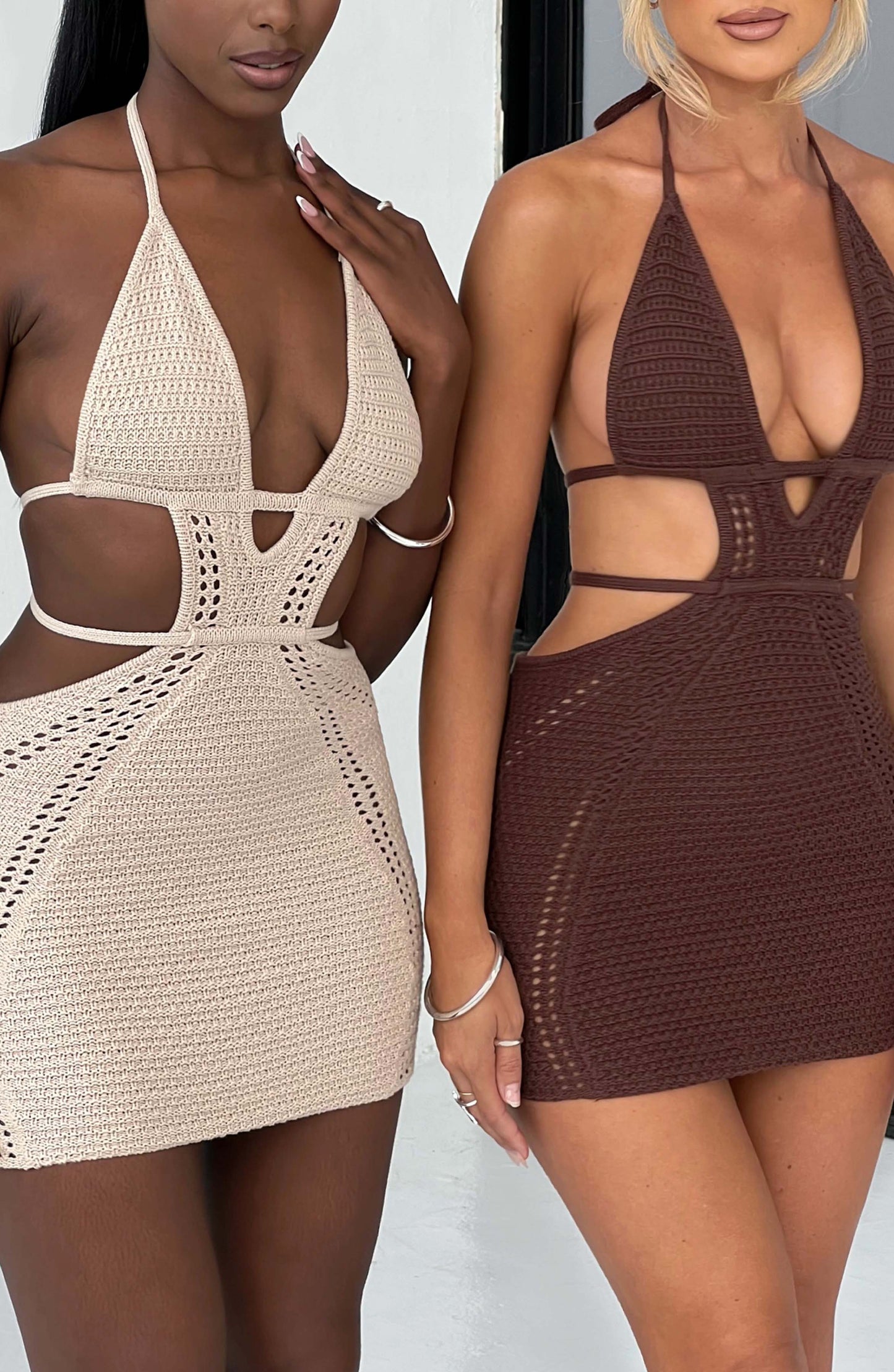 Robe courte Selena - Chocolat