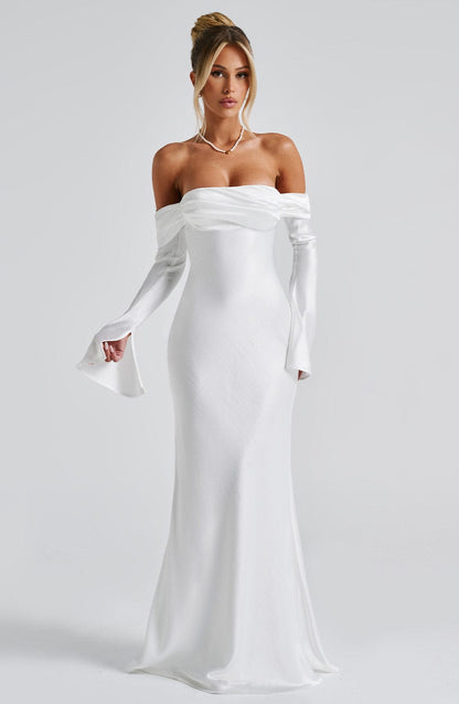 Robe longue Selene - Ivoire