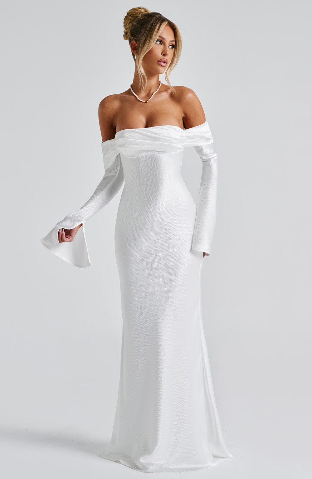 Robe longue Selene - Ivoire