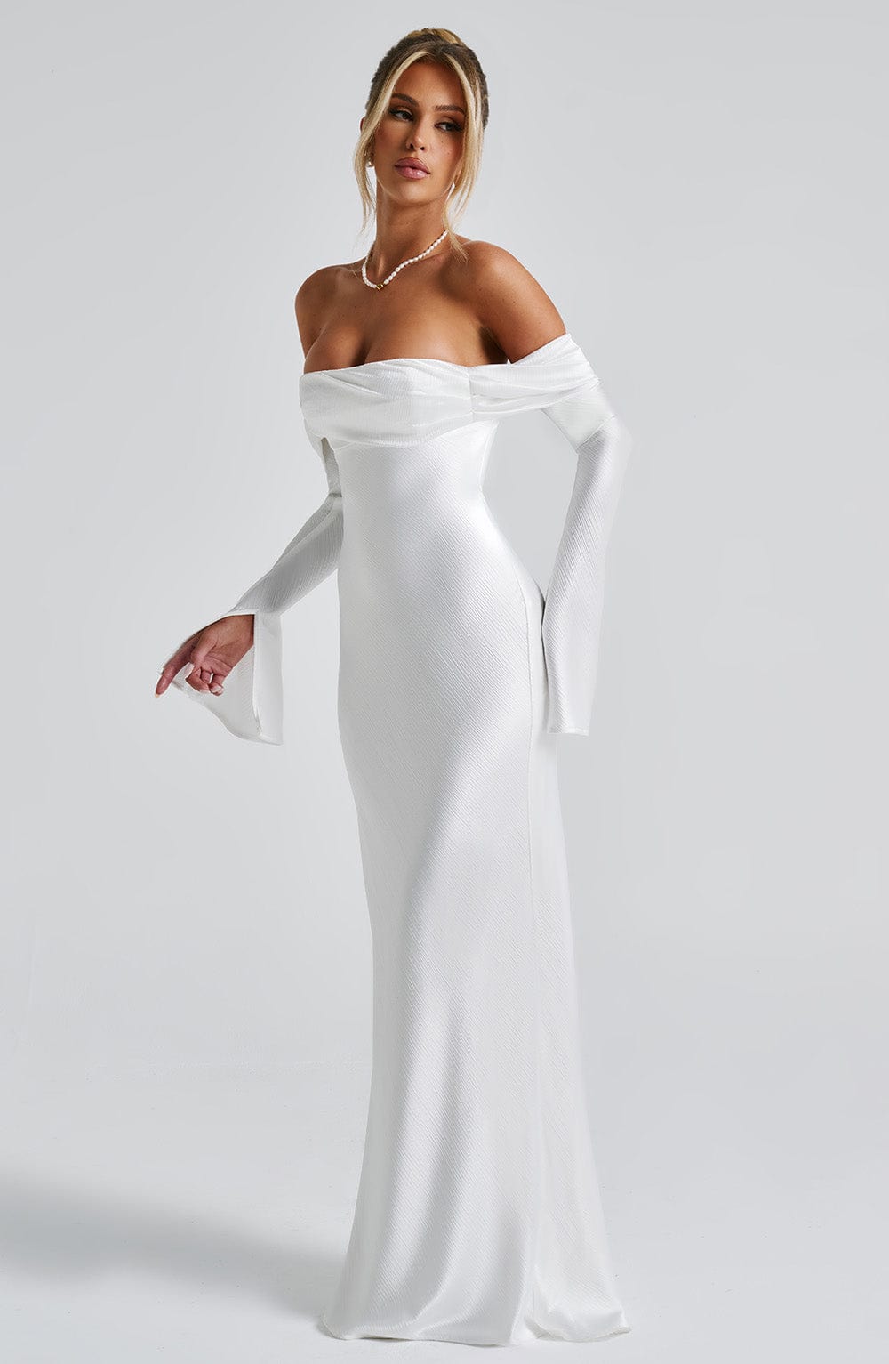 Robe longue Selene - Ivoire