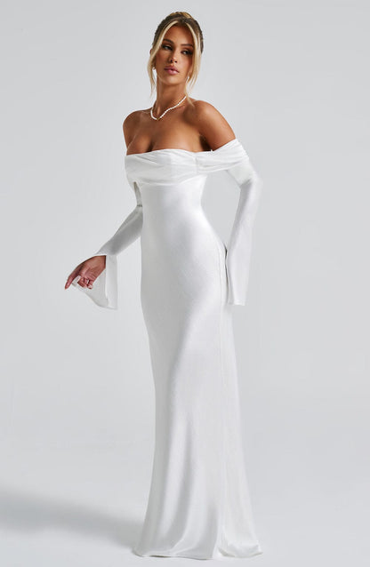 Robe longue Selene - Ivoire