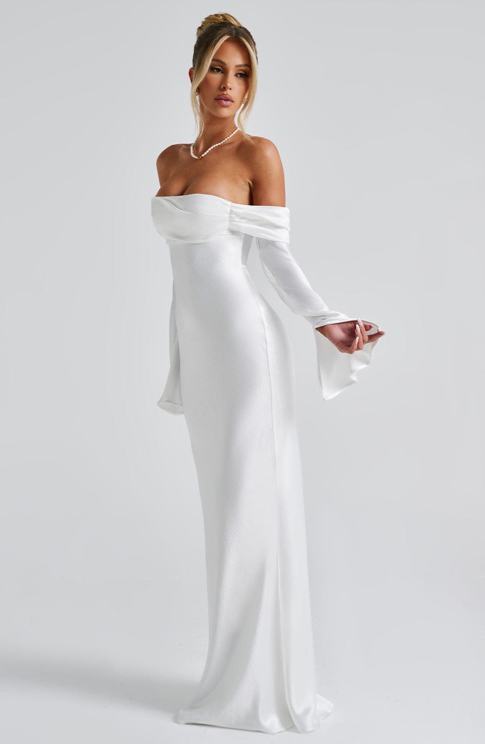 Robe longue Selene - Ivoire