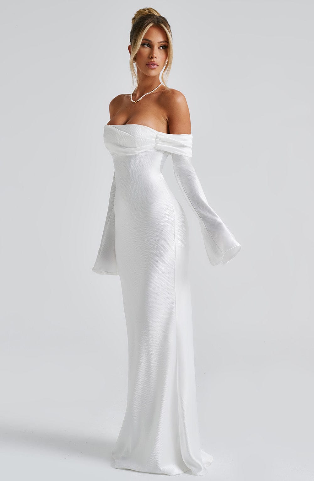 Robe longue Selene - Ivoire