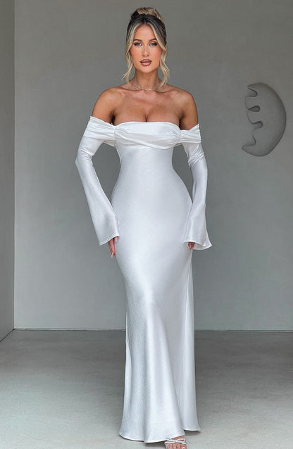 Robe longue Selene - Ivoire