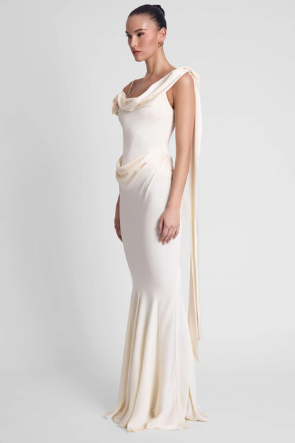 Séraphine Robe Longue — Ivoire